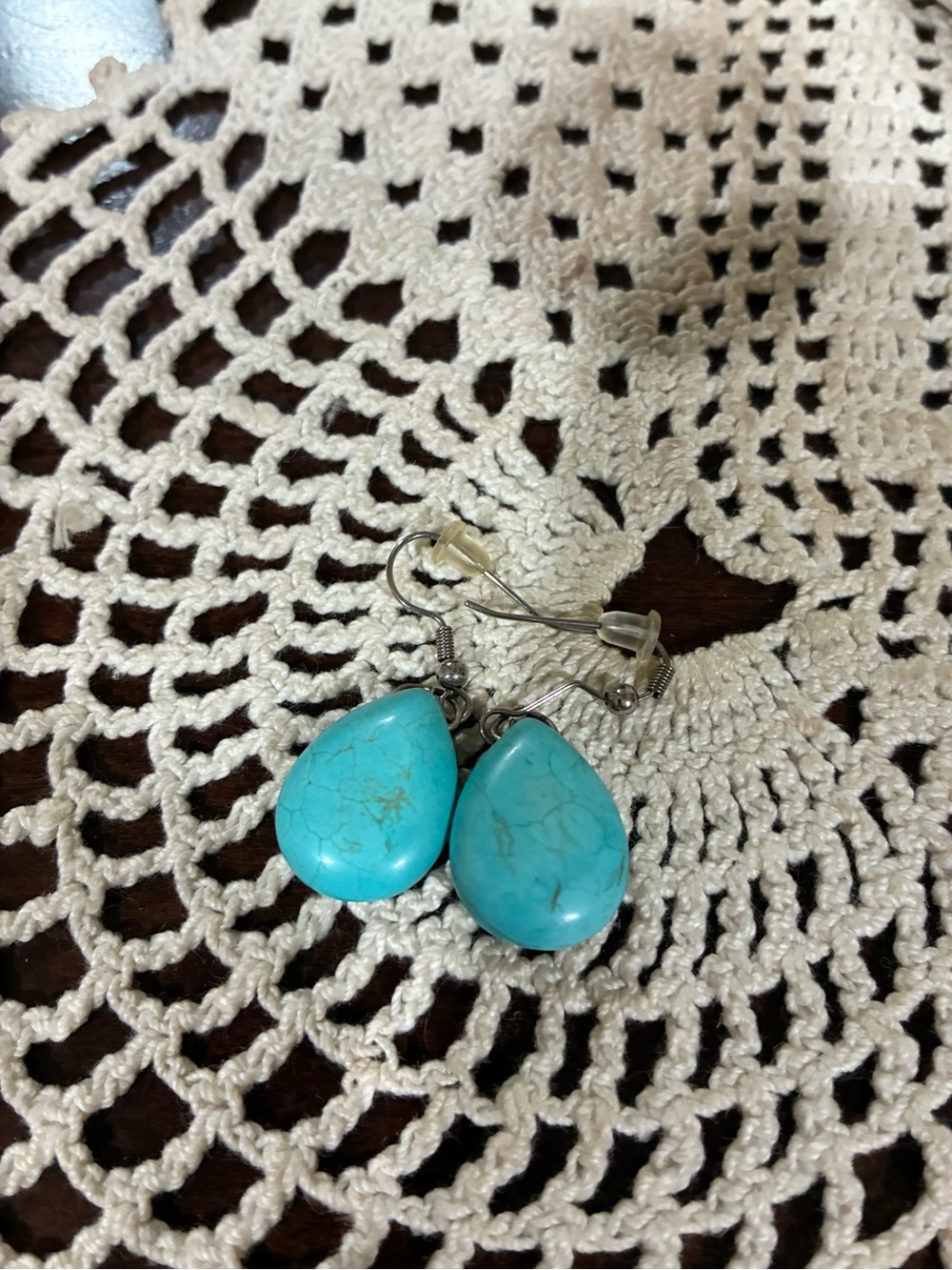 Turquoise Teardrop Dangle Earrings - Women Jewelry